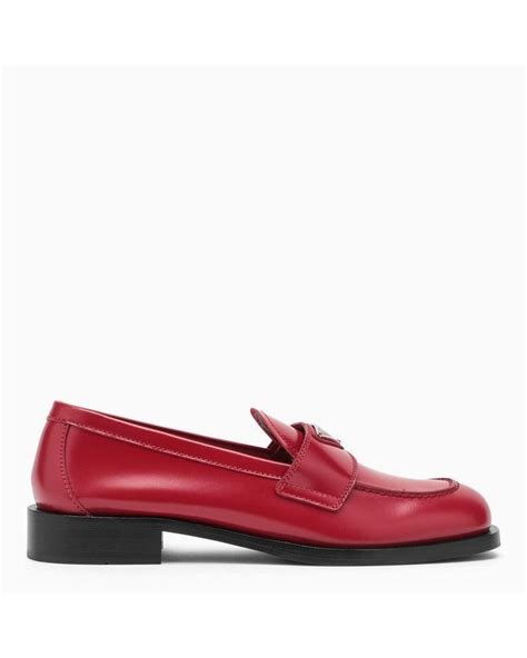 prada loafers burgundy|Prada loafers farfetch.